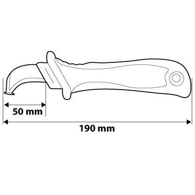 Nóż NEO Tools monterski 190 mm 1000V 01-551