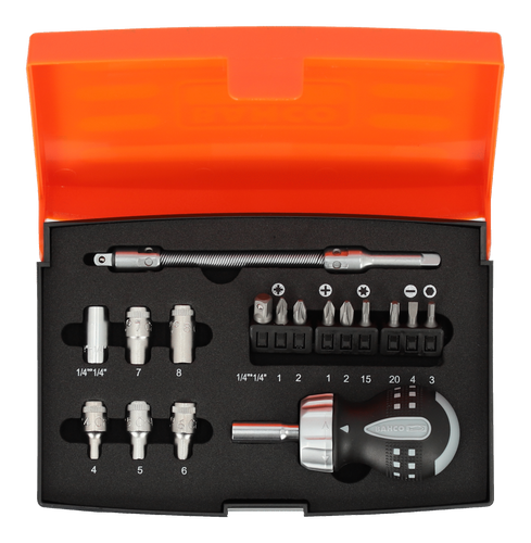 Wkrętak grzechotkowy Bahco 808050S-18 18 elementów