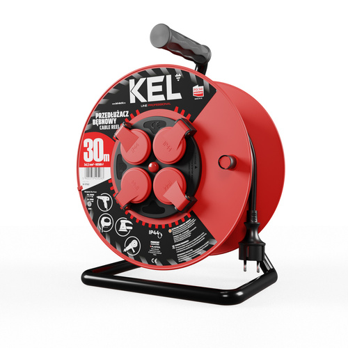 Przedłużacz bębnowy Kel Professional W-97922, 30M/3X2,5