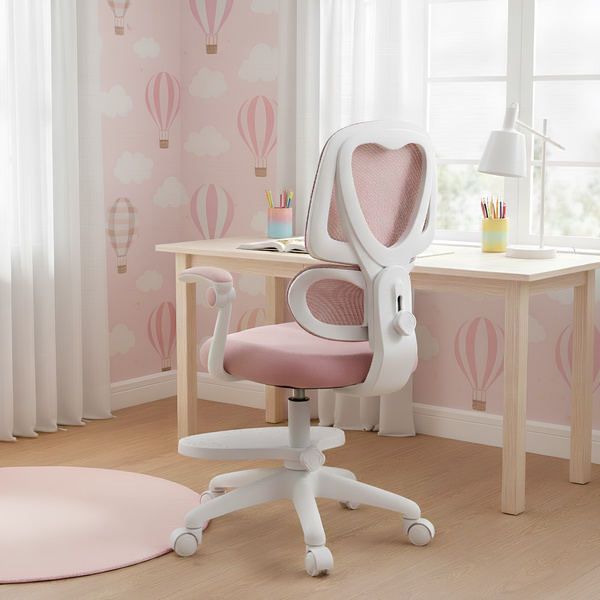 Fotel obrotowy Belivio OSKAR różowy