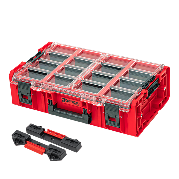 Organizer Qbrick System ONE 2XL RED Ultra HD Custom + Qbrick System ONE Connect Adapters