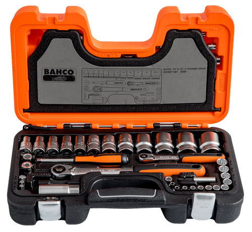 Zestaw narzędzi BAHCO S560 1/4" 1/2" 56 el.