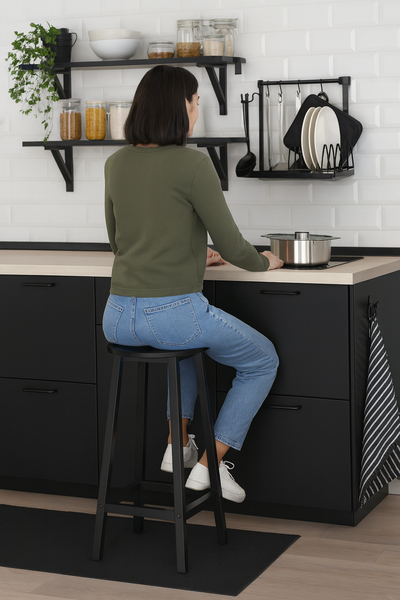 Stołek barowy Belivio TONO SOLID BLACK