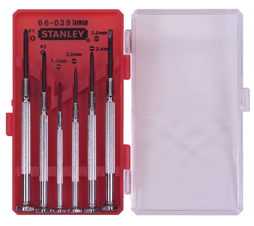 Zestaw 6 szt.wkrętów z metalową rękojeścią Stanley 1-66-039
