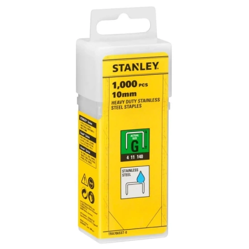 Zszywki ze stali nierdzewnej - G 10mm 1000szt. Stanley TRA706SST-0