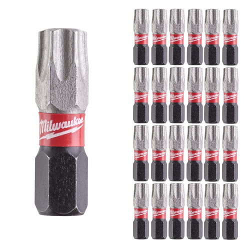 Zestaw 25 szt. bitów udarowych Milwaukee TX40 25 mm