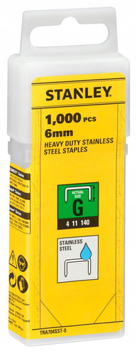 Zszywki ze stali nierdzewnej Stanley TRA704SST-0 G 6mm 1000szt.