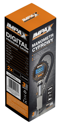 Pistolet do pompowania z manometrem cyfrowym IMPAX IMX10