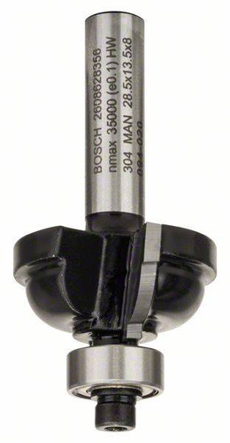 Frez do kształtowania krawędzi F, 8 mm, R1 6,3 mm, D 28,5 mm, L 13,2 mm, G 54 mm Bosch 2608628356