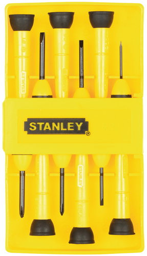 Zestaw 6 szt. wkrętów z bimateriałową rękojeścią Stanley 0-66-052