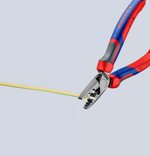 Szczypce do zagniatania tulejek kablowych Knipex 9772180