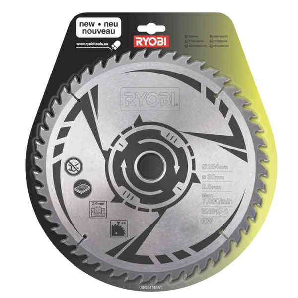 TARCZA WIDIOWA 254MM Z48 RYOBI SB254T48A1
