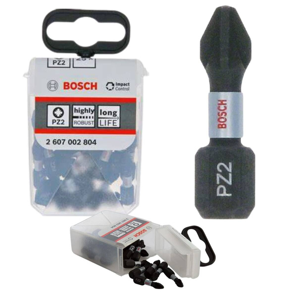 Zestaw 25 szt. bitów PZ2 Bosch PRO Impact 2607002804