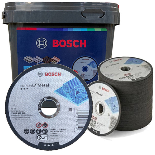 Zestaw 100 szt. tarcz tnących do metalu 125x22,23x1 mm Bosch 061599765G