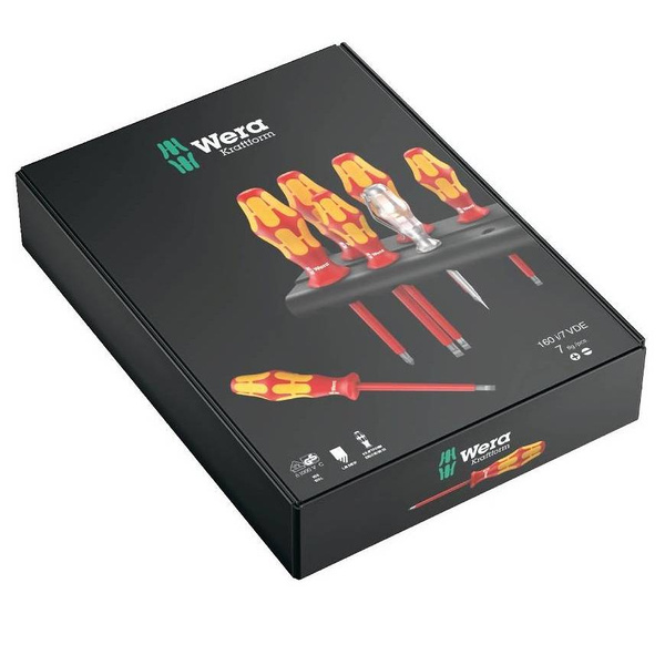 Zestaw wkrętaków izolowanych 1kV Wera - 7 elementów + wieszak