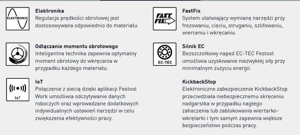 Akumulatorowa wiertarko-wkrętarka udarowa QUADRIVE TPC 18/4 5,2/4,0 I-Plus FESTOOL 575605