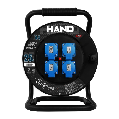 Przedłużacz bębnowy Plastrol PB-PRO/USB/25M/3X1,5/H05RR-F HAND W-00854