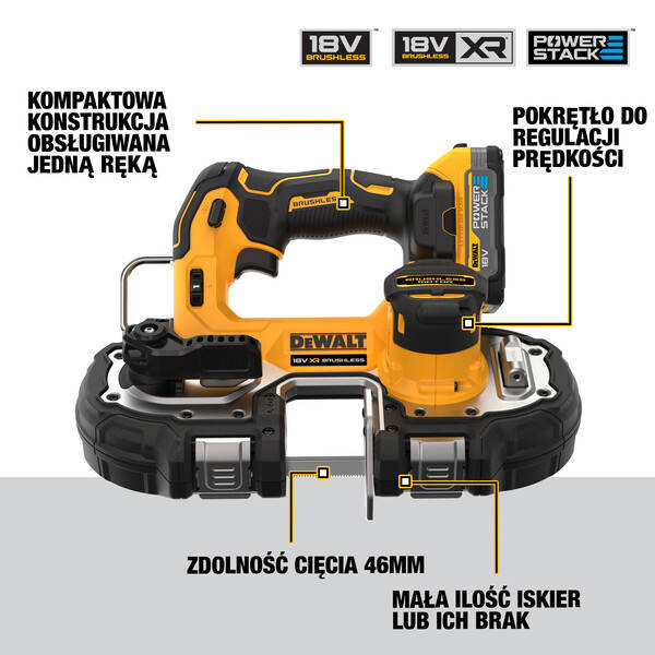 Pilarka taśmowa Dewalt DCS377NT-XJ 