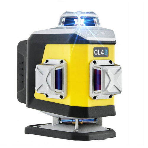 Laser krzyżowy budowlany 4D niebieski Nivel System CL4B + statyw czujnik