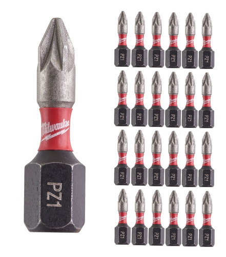 Zestaw 25 szt. bitów udarowych Milwaukee PZ1 25 mm