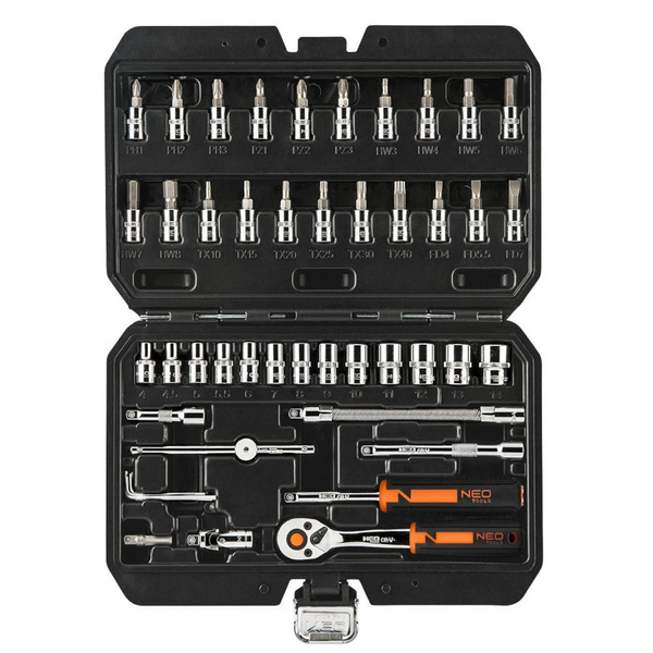 Klucze nasadowe NEO Tools 1/4'' zestaw 46szt. 10-004