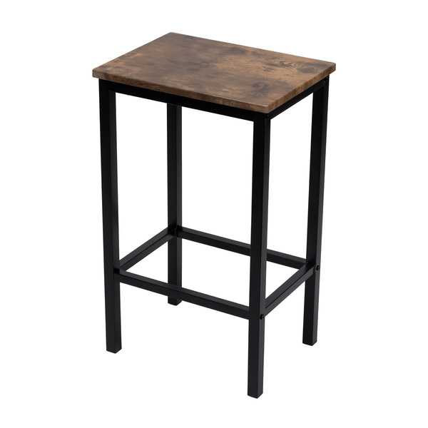 Stołek barowy Belivio PAX BLACK RUSTICAL OAK