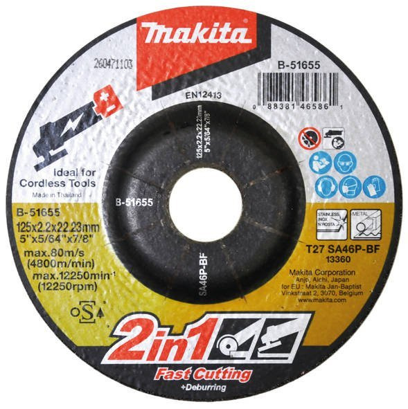 Tarcza szlifierska Makita B-51655 25X2,2X22,23MM 5 szt.