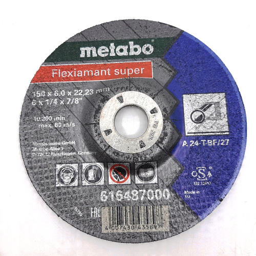 Tarcza ścierna do stali nierdzewnej 150x6,0x22,23mm Metabo 616604000