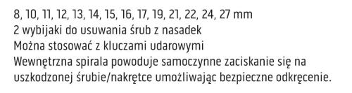 Zestaw nasadek udarowych 1/2" NEO Tools 11-920