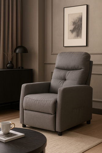 Fotel rozkładany Belivio VENICE grafitowy