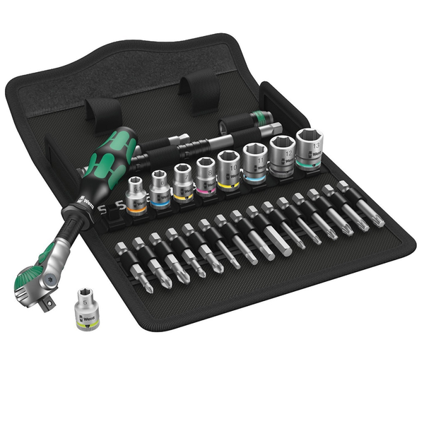 Zestaw kluczy nasadowych Wera 05004016001 + Grzechotka Zyklop Speed 1/4 8100 SA