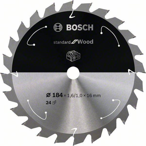 Tarcza do piły tarczowej bezprzewodowej Standard for Wood 184 × 1,6 / 1 × 16 T24 Bosch 2608837700