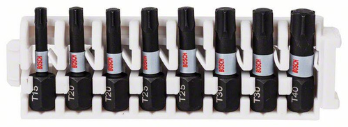 Zestaw bitów Impact Control, 8 szt., 1 x T15; 2 x T20; 2 x T25; 2 x T30; 1 x T40 Bosch 2608522322