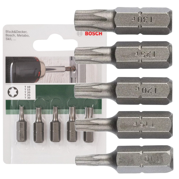 Zestaw 5 szt. bitów TX10, TX15, TX20, TX25, TX30 Bosch 2609255970
