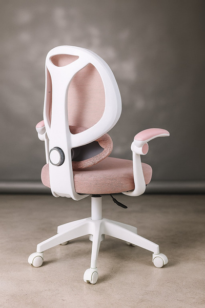 Fotel obrotowy Belivio VIVO różowy WER89084-outlet