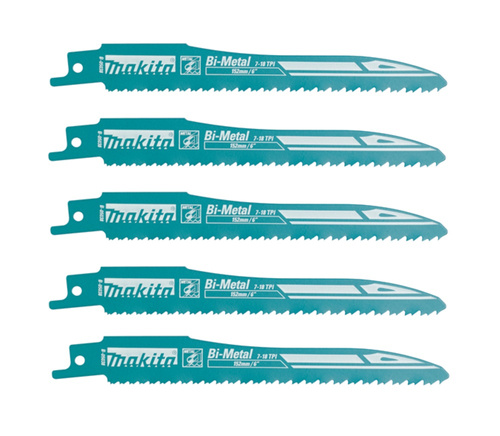 Zestaw 5 szt. brzeszczotów do metalu do piły szablastej 152x0,9mm Makita B-05038