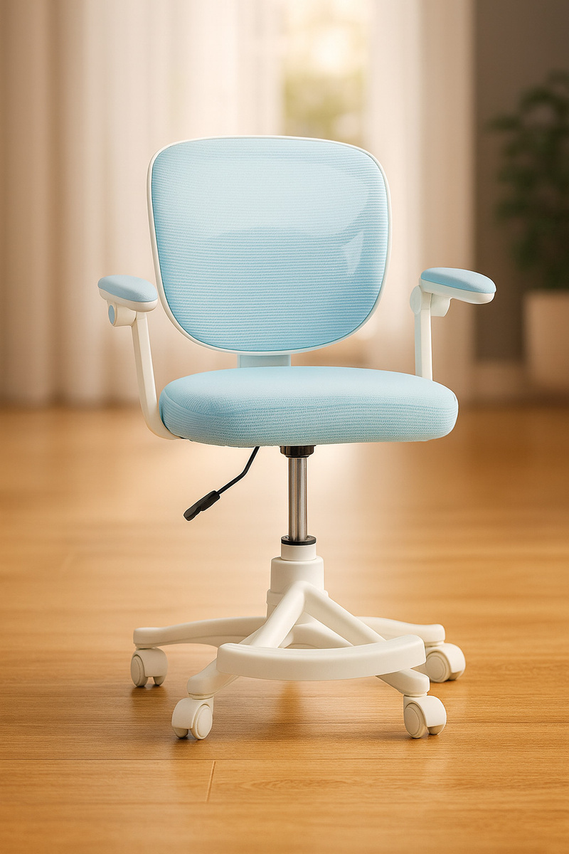 fotele obrotowe dla dzieci i młodzieży - model elmo niebieski