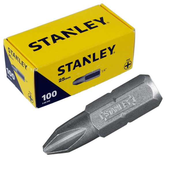 Zestaw 100 szt. bitów PH2 Stanley 3-68-946