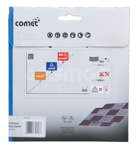 Tarcza tnąca do betonu, diamentowa Makita Comet 125 x 22,23 mm B-13091