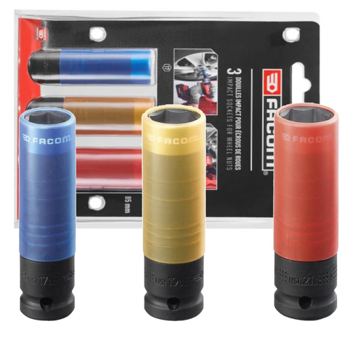 Zestaw nasadek udarowych 1/2" 17-21 mm Facom NSI.3LPB