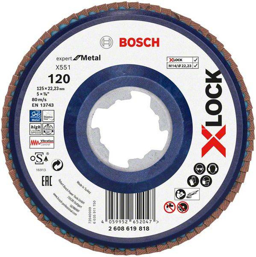 Tarcza listkowa X551 Expert for Metal X-LOCK 125x22,23x120 Bosch 2608619818