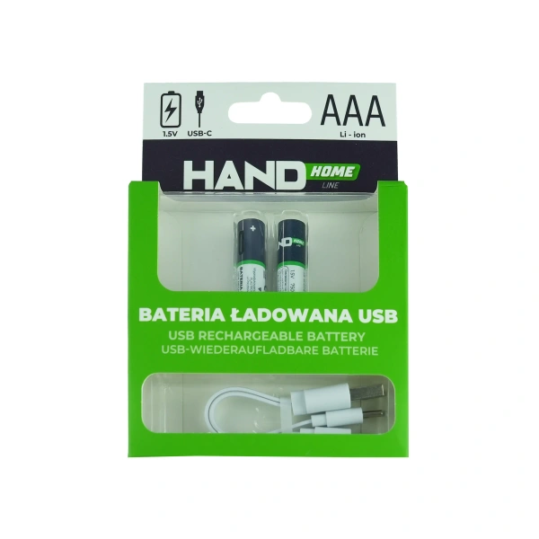 Akumulatorki AAA/USB-C/750/2B Plastrol W-00536