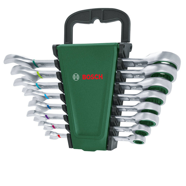 Zestaw kluczy płasko-oczkowych z grzechotką Bosch 1600A027PS 8 szt.