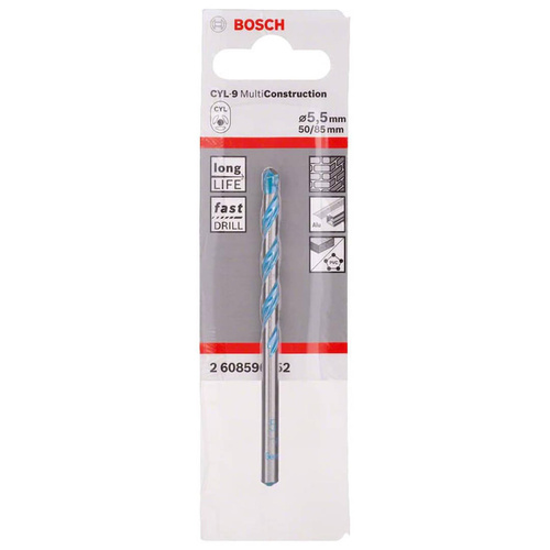 Bosch 2608596052 wiertło CYL-9 Multi Construction 5,5x50x85 mm