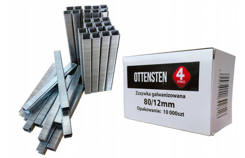 Zestaw 10000 szt. zszywek tapicerskich 80/12mm, galwanizowanych 4PRO ZTA8012G