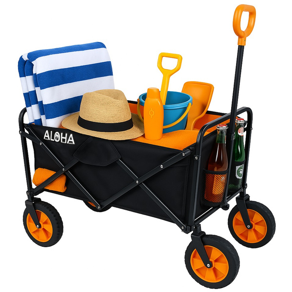 Wózek plażowy Werkstar ALOHA czarno-pomarańczowy