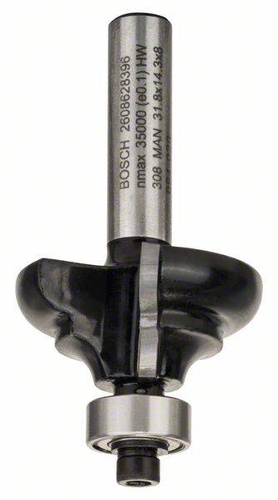 Frez do kształtowania krawędzi C, 8 mm, R1 4,8 mm, B 9,5 mm, L 14 mm, G 57 mm Bosch 2608628396