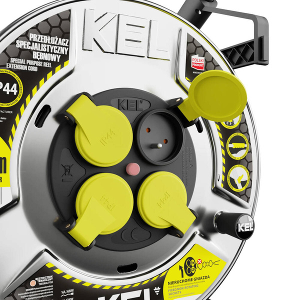 Przedłużacz bębnowy Kel Heavy Duty W-99257 25m 3x2,5