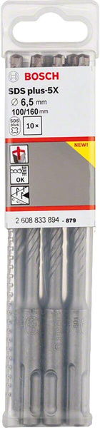 Zestaw wierteł SDS plus-5X 8x150x210 Bosch 2608833900 10 szt.