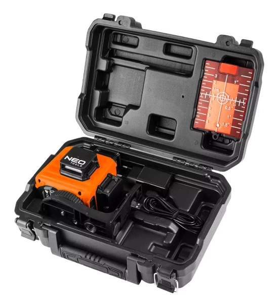 Laser krzyżowy NEO Tools 75-104 z czerwoną wiązką 